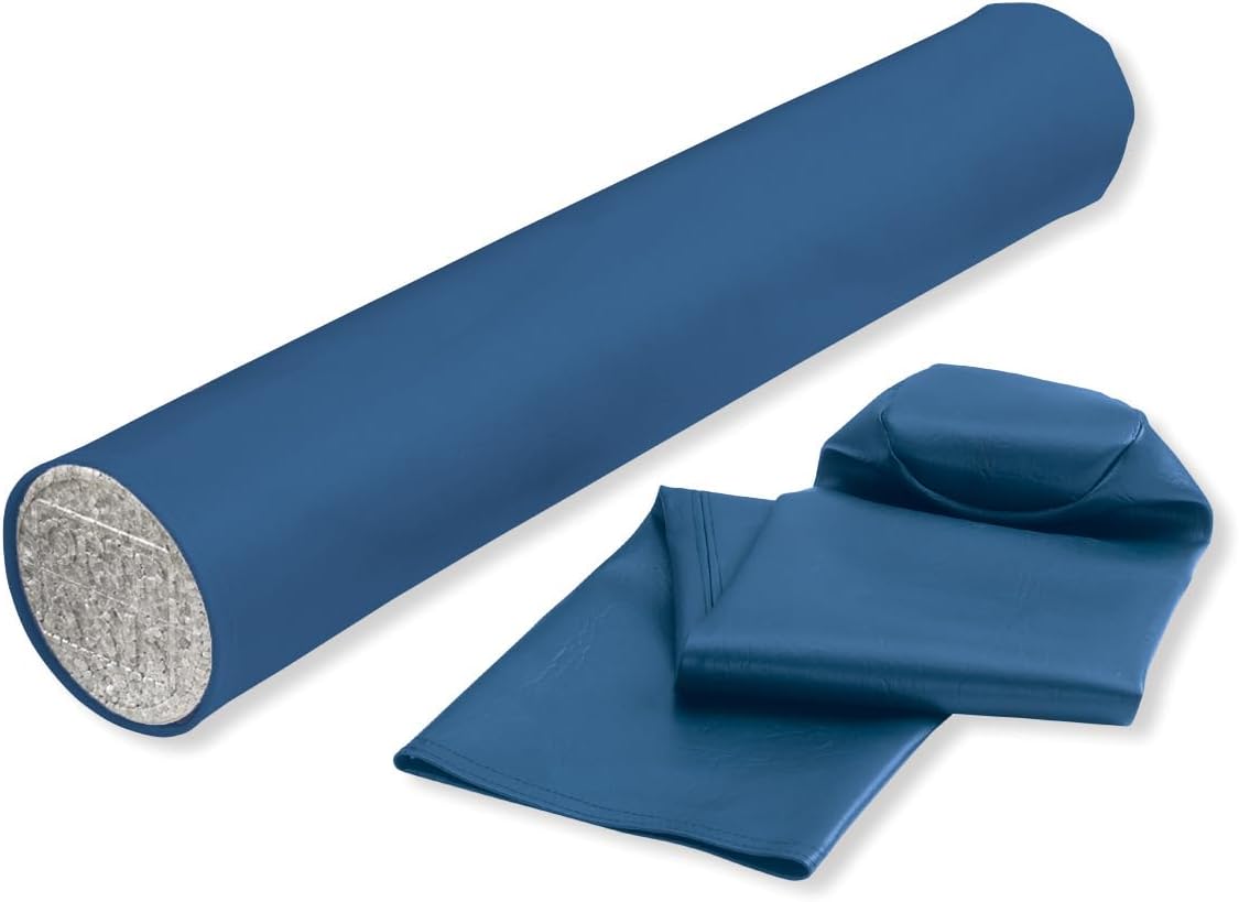 OPTP Foam Curler Cowl – Comprised of Tender, Sturdy Latex-Free Vinyl – Simply Slides onto 36″ x 6″ Foam Rollers – Blue