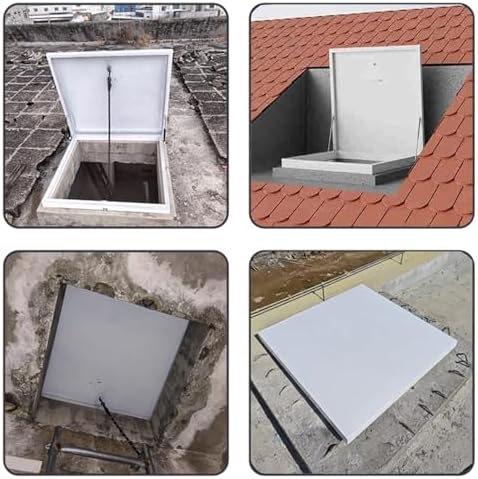 Heavy-Duty Weatherproof Roof Hatch 24x24in - Secure Skylight Access Door, Anti-Theft Maintenance Cover, Durable Roof Access Solution for Easy Inspections and Repairs