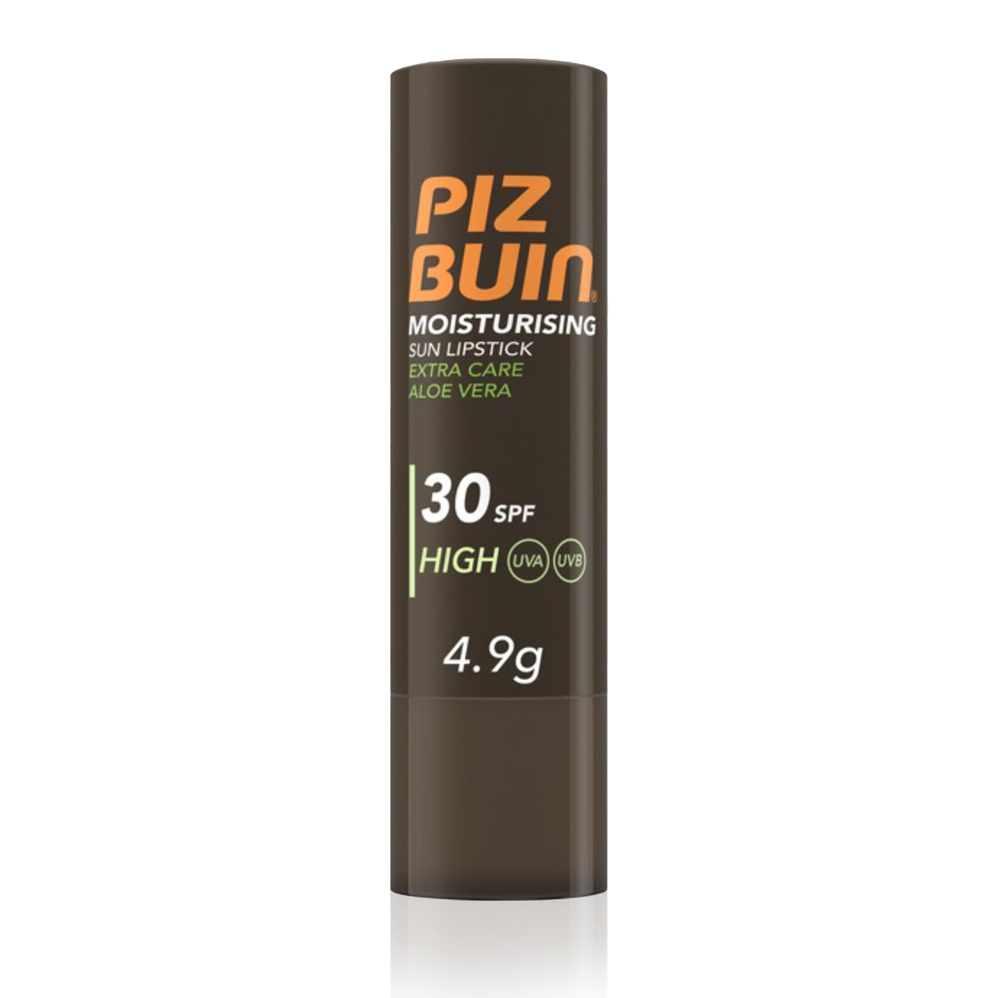 PIZ BUIN Moisturising Stick Solare per Labbra SPF 30, Burrocacao protezione solare alta, Balsamo labbra con filtro solare UVA/UVB, Aloe Vera e Vitamina E, Burrocacao labbra resistente all'acqua, 4.9 g