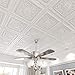 Art3d Drop Ceiling Tiles, Glue up Ceiling Tiles, 2'x2' Plastic Sheet in White (12-Pack, 48 Sq.ft)