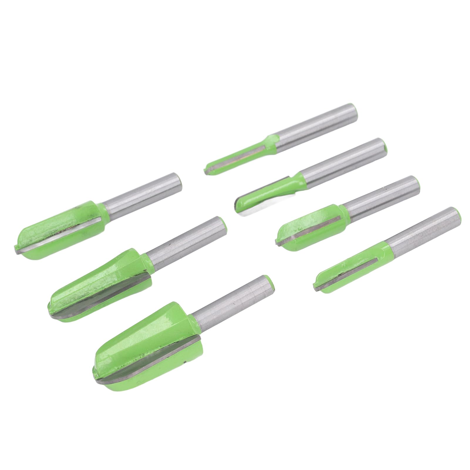 Set di 7 punte per fresa per scatola con nucleo con gambo da 8 mm, punte tonde professionali per scatole con naso tondo, lega di acciaio al tungsteno, fresa per la lavorazi
