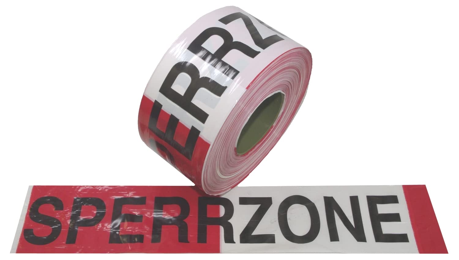 FLUID 10036 Absperrband Flatterband Trassierband mit Aufdruck SPEERZONE Länge 500 Meter extrem reißfest rot/weiß