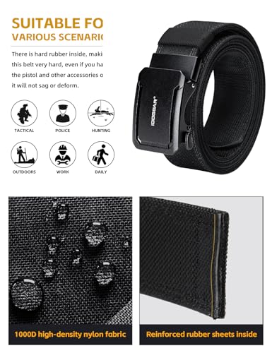 Image of IDOGEAR SPORTS Quick-Adjust Tactical Ratchet Belt | Heavy-Duty 1000D Nylon for EDC, CCW & Duty Use