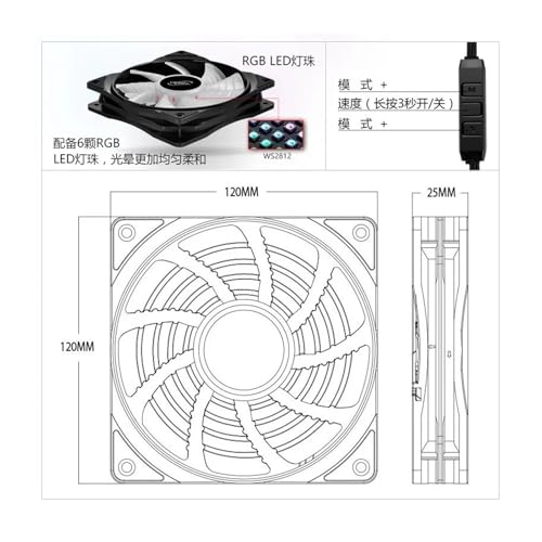 Ventilateur CPU 12cm Shadow pour boîtier PC de bureau performant - 4