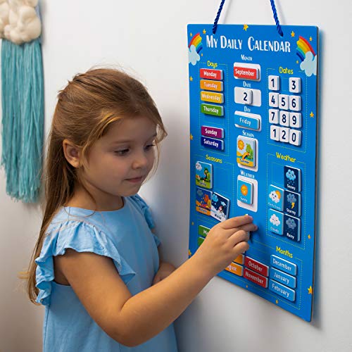 Simply Magic Kids Calendar 2023 - My First Daily Magnetic Calendar For Kids, All About Today Board, Days Of The Week Calendar For Kids - Preschool Classroom Calendar For Wall, Circle Time Calendar #TOP3