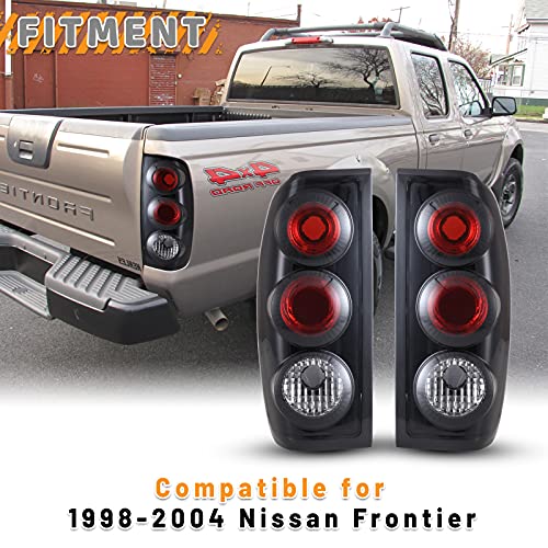 Autowiki Tail Lights For 1998 1999 2000 2001 2002 2003 2004 Nissan Frontier Taillights Assemblies Driver Passenger Replacement Rear Lamps #TOP5
