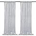 Silver Sequin Backdrop 2 Panels 2FTx8FT Christmas Party Backdrop Curtains Glitter Photo Background for Wedding Baby Shower Stage Decorations