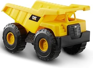 Cat Construction Fleet 10 Inch Dump Truck Toy - Durable Tilting Bed, Free-Rolling Wheels for Toddlers Kids Ages 2-6 Indoor Outdoor Play