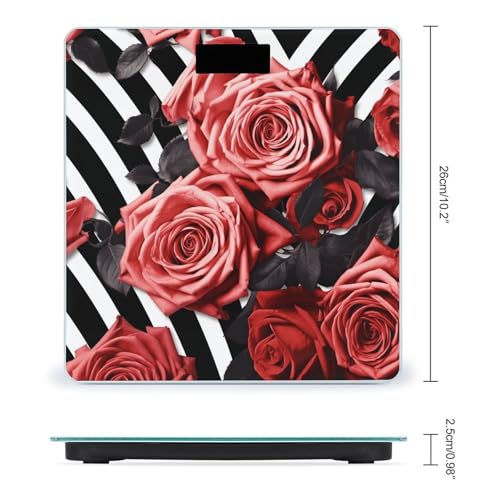 Báscula Digital de Baño con Diseño Floral y Zebra 26x26 cm miniatura 2