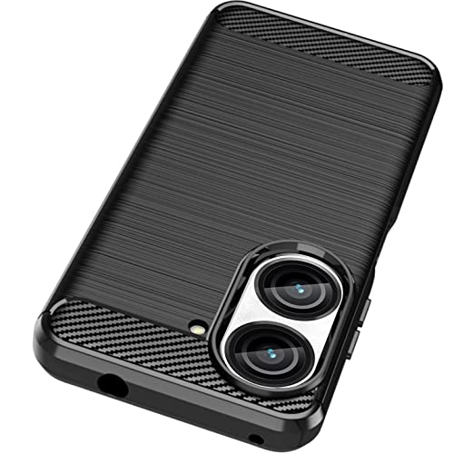 Dzxouui For Zenfone 9 Case Ultra Thin Lightweight Tpu Rubber Shockproof Anti-Drop Non-Slip Protective Phone Case For Asus Zenfone 9 5G 2022 Case(Dl-Black) #TOP2