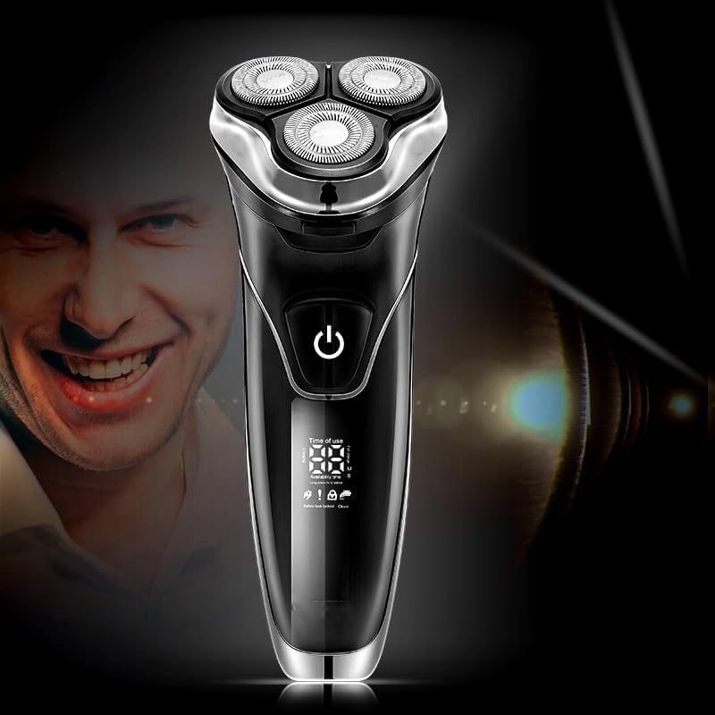 GeRRiT Rasoi Elettrici for Uomini Calvi, Rasoio Elettrico Impermeabile a Ricarica Rapida Rasoio da Uomo Ricaricabile Rasoio Elettrico Barba Trimmer Macchina da Barba