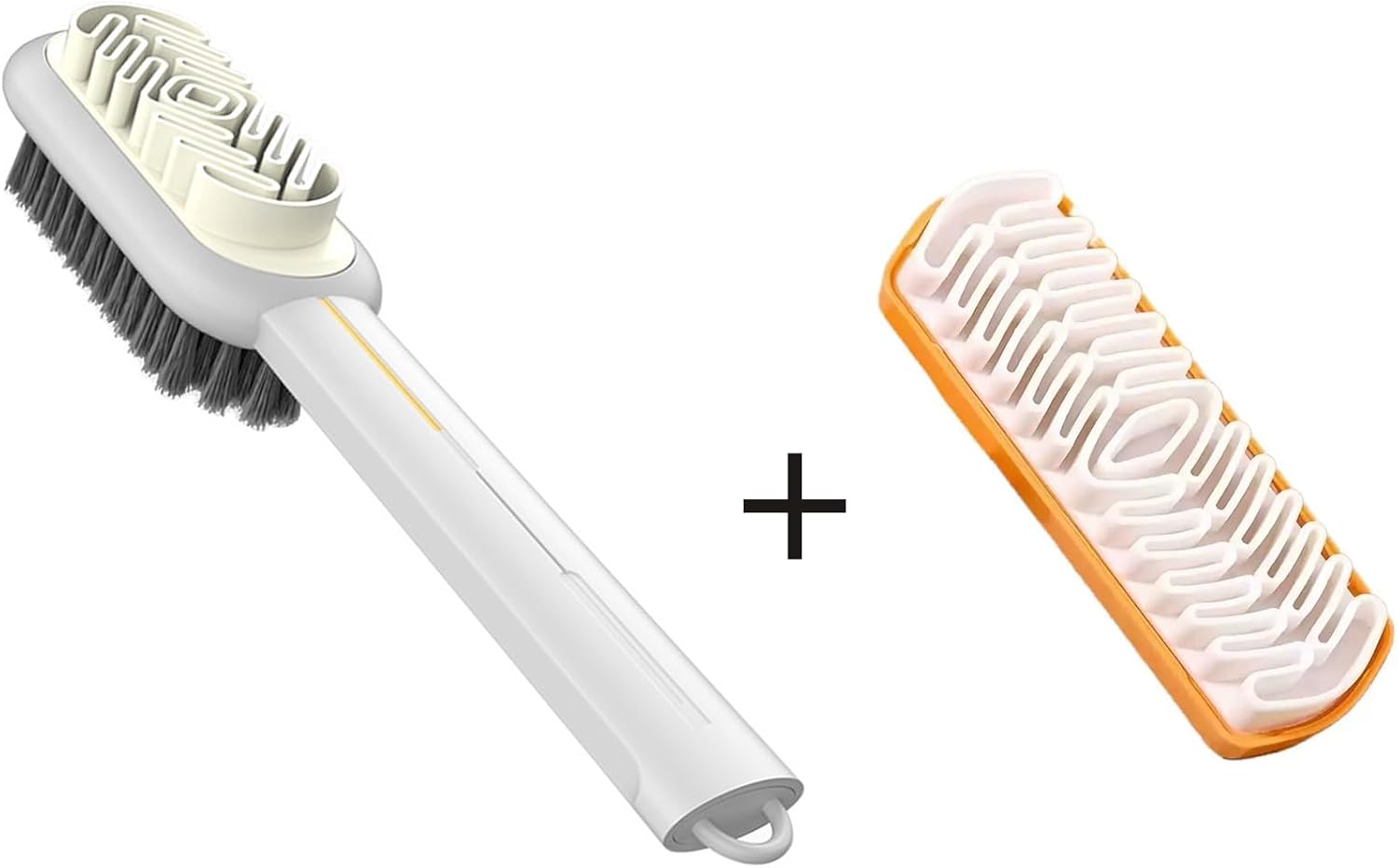 2 in 1 Scrub Suede Shoe Brush, Suede Brush,Rubber Polish Eraser with Soft Plastic Bristles for Suede,/Nubuck Shoe、Bag、Jacket Cleaning(White)