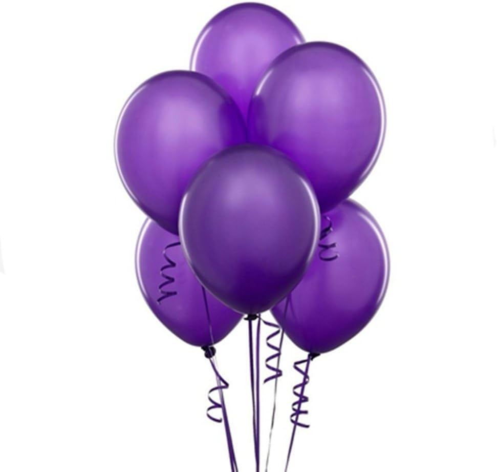 Harry Zone 100 pcs Purple Latex 10" Balloons for Decoration