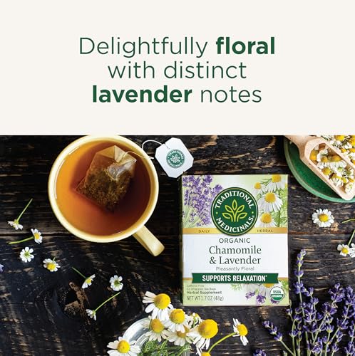 Image of Traditional Medicinals Organic Chamomile & Lavender, 32 Tea Bags