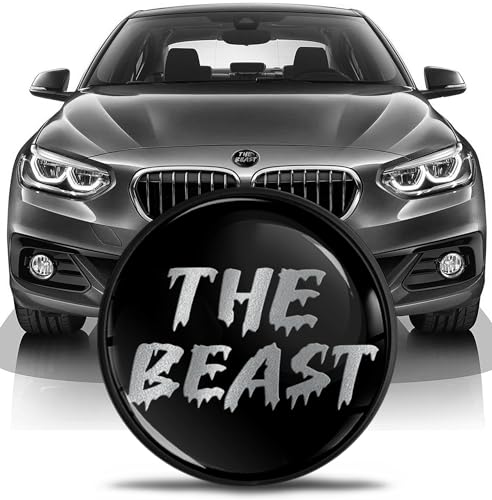 Image of Front Hood Trunk Tuning Badge 82mm Compatible with BMW Emblem 51147057794 Beast Silver EN 26