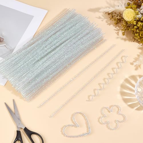 CABODYALS 200Pcs Color Iron Glitter Pipe Cleaners Bulk Plush Sticks Colorful Long Quality Fuzzy Thick Set Chenille Stems for Flowers DIY Crafting Projects Decorations Art Creative Supplies Materials - Image 4