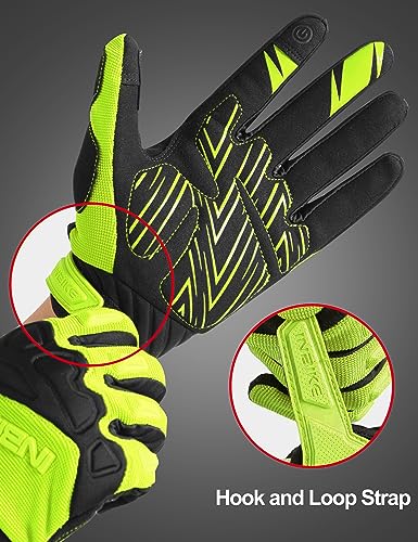 Image of INBIKE Mountain Bike Gloves for Men Knuckle Guard Padded Cycling Gloves | 5mm Shock-Absorbing Palm Padding, MTB, Motocross, Road Cycling, Dirt Biking, Touchscreen Fingers, Anti-Slip Palm