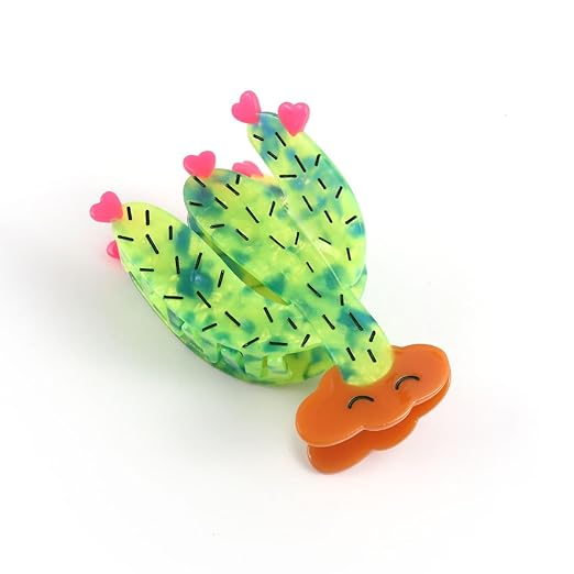Cactus Hair Claw Clip Personalized Acetate Plant Hair Clip for Women 1 Piece,Birthday Gift