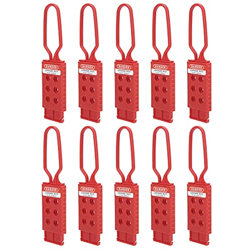 Image of Shanrya Safety Lockout Hasp, 10PCS Portable Nylon Tagout Hasp Lock for Industrial Equipment Maintenance