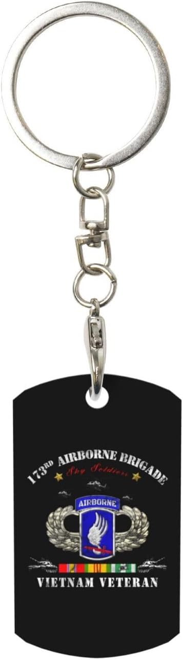 173rd Airborne Brigade Vietnam Veteran Lightweight Aluminum Keychain Portable Sturdy Construction Backpack Travelers3