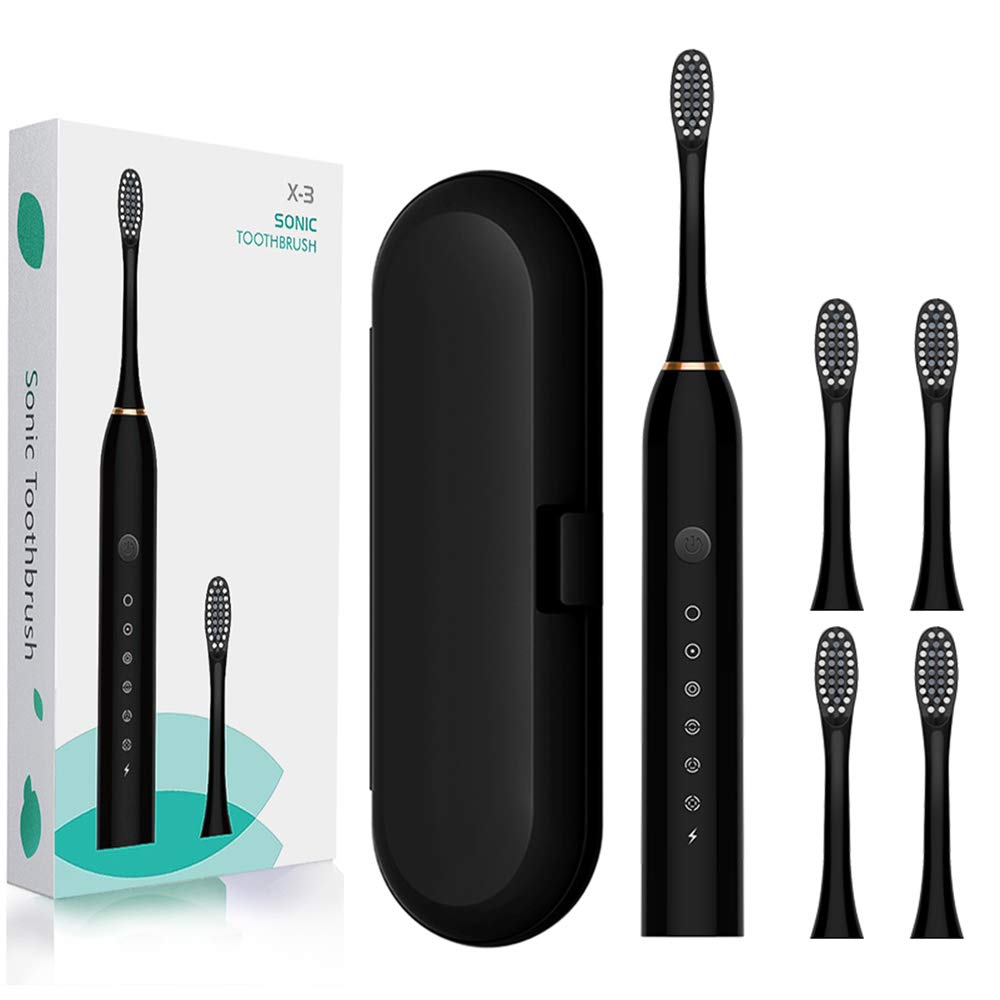 ⭐ 電動歯ブラシ 音波ハブラシ 6種類のモード  替えブラシ4本⭐ Amazon.co.jp: 2023年モデル 電動歯ブラシ 音波ハブラシ 6種類の