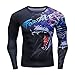 Men's 3D Novelty Lycra Compression Shirt Skin Tight Shirt Vest Short/Long Sleeve Shirt