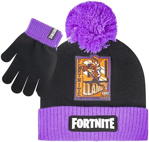 Fortnite Conjunto de 2 peças de gorro de inverno e luvas de neve ...