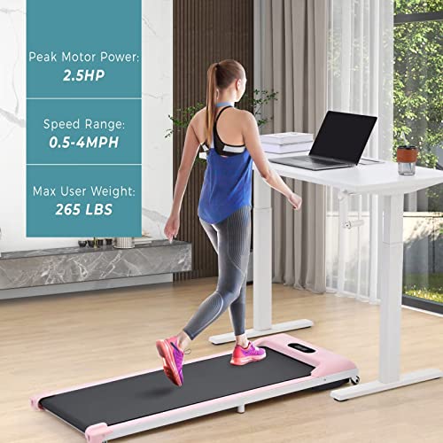 Merax Under Desk Treadmill Quiet, 2 In 1 Walking Pad Treadmill Under Desk For Office Home Use, Portable Desk Treadmill With Remote Control, Led Display For Walking And Jogging #TOP1