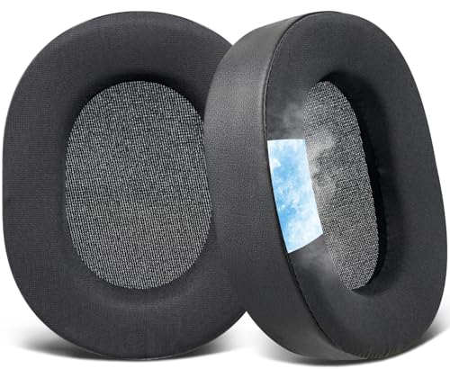 SOULWIT Cooling-Gel Earpads Replacement para Corsair HS65/HS55 Surround Wired, HS55 Surround V2, HS 65/HS 55 Wireless Core Gaming Headset, Almohadillas para Oídos con Espuma de Alta Densidad - Negro miniatura 1