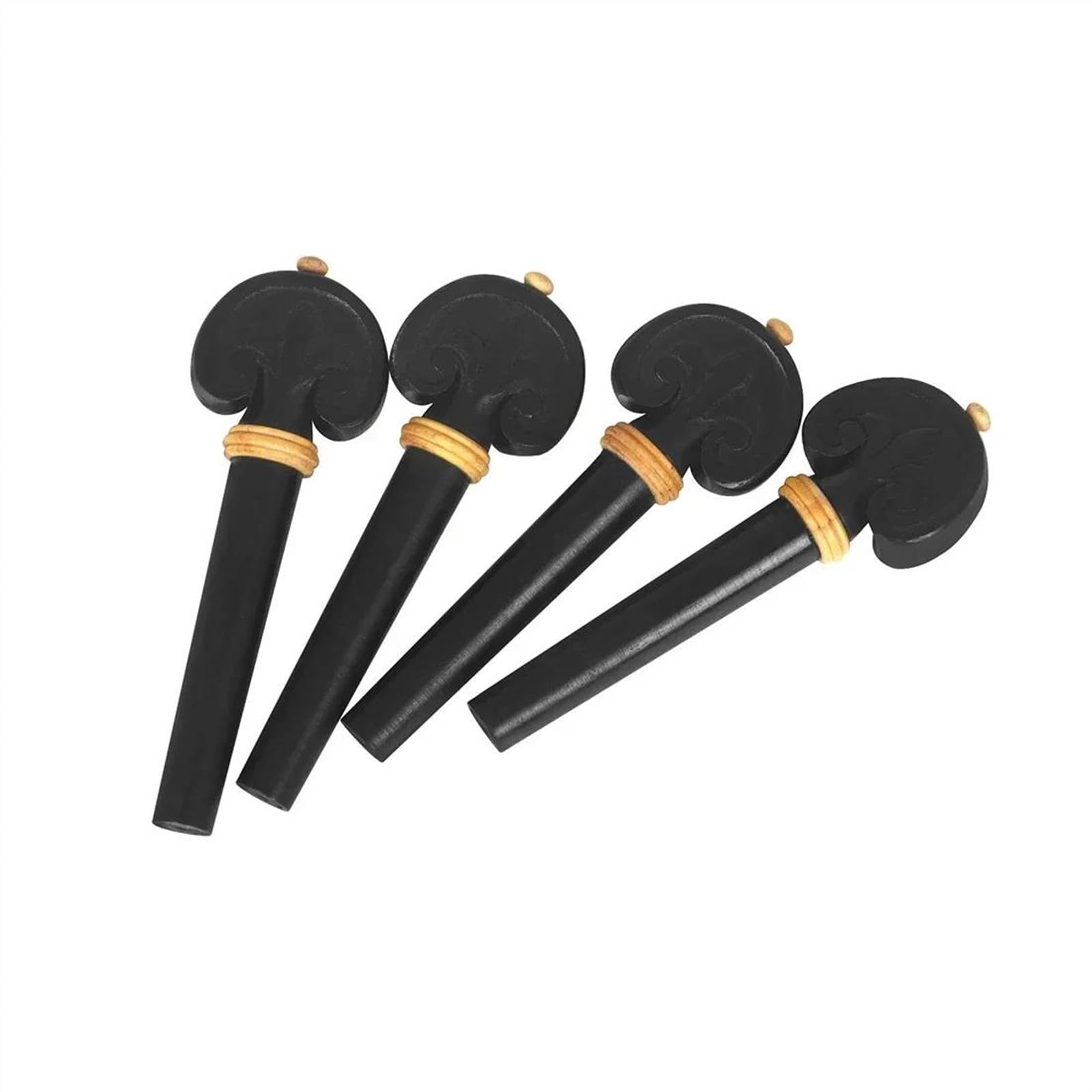 Accesorios para violín Kit De Pieza Trasera De Violín 4/4 3/4 Reposa Mejillas En Relieve De Ébano Tablero De Cuerda Para Tirar, Accesorios Para Uñas Traseras De Eje De Cuerda