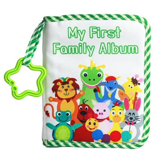 Image of IKUHRMO Photo Album, My First Photo Album, 4x6 Inch Soft Cloth Family Book