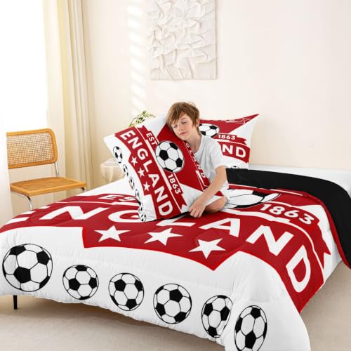 Image of Feelyou Football Soccer Comforter Set Full Size Bedding Set