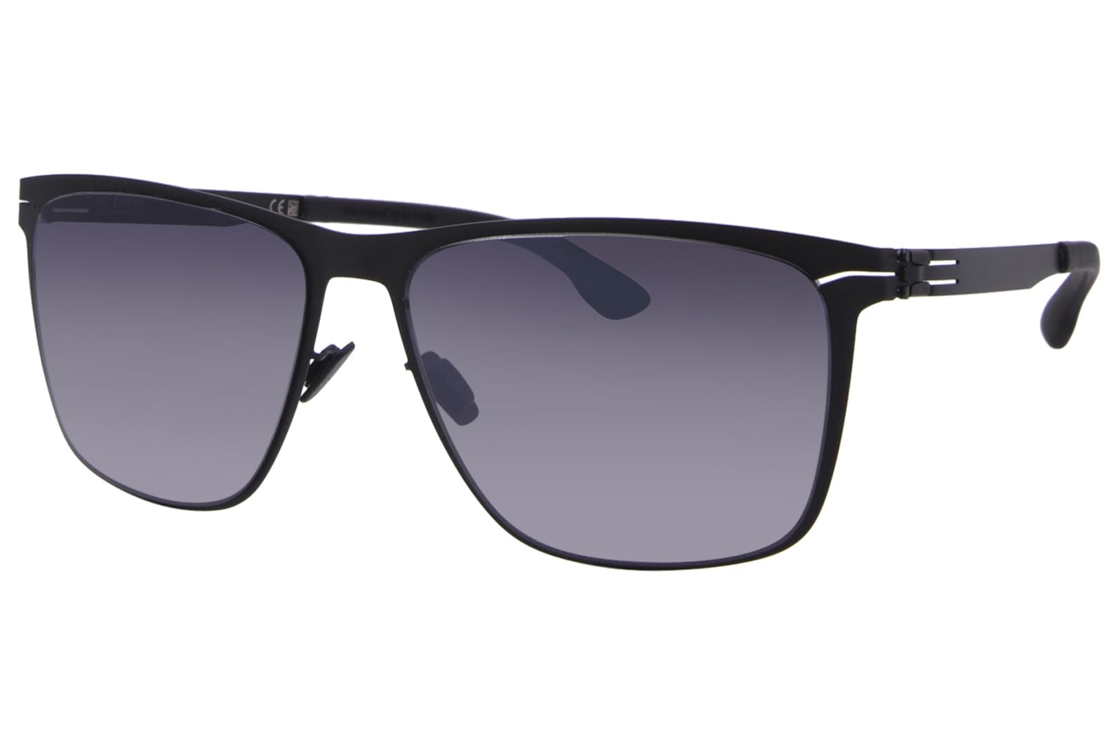 Ic Berlin Charlie Sunglasses Black Grey Black Gradient Square Shape 57mm
