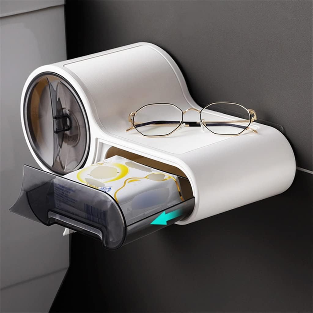 Toilet Paper Holder Rack Waterproof Wall-Mounted Tissue Box Roll Storage Bathroom Accessories
