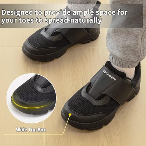 Diabetic Shoes for Men Extra Wide Walking Shoes Swollen Feet Shoes for Neuropathy Adjustable Closure with Arch Support2
