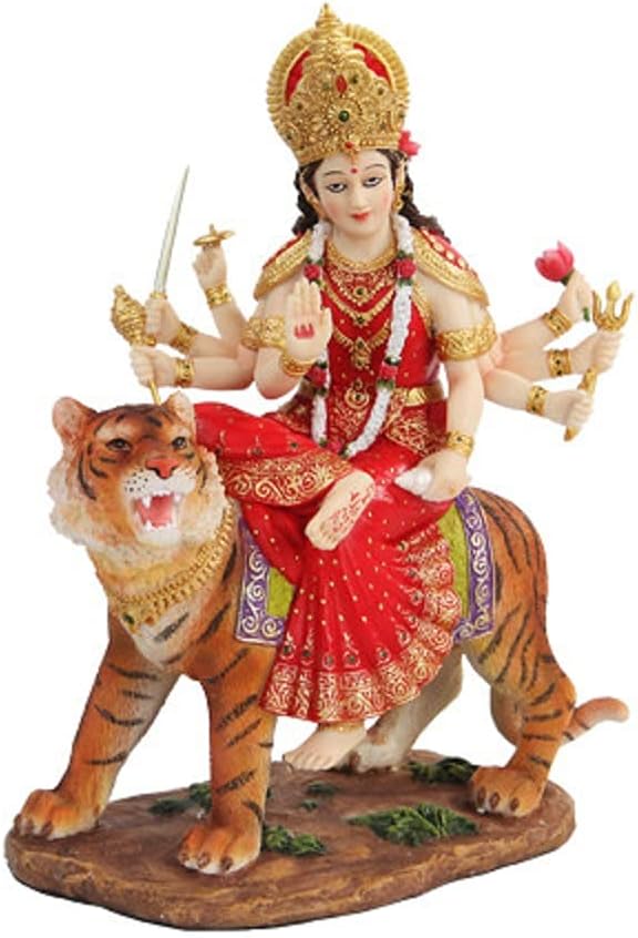 PTC 8.5 Inch Durga Mythological Indian Hindu Goddess Statue Figurine