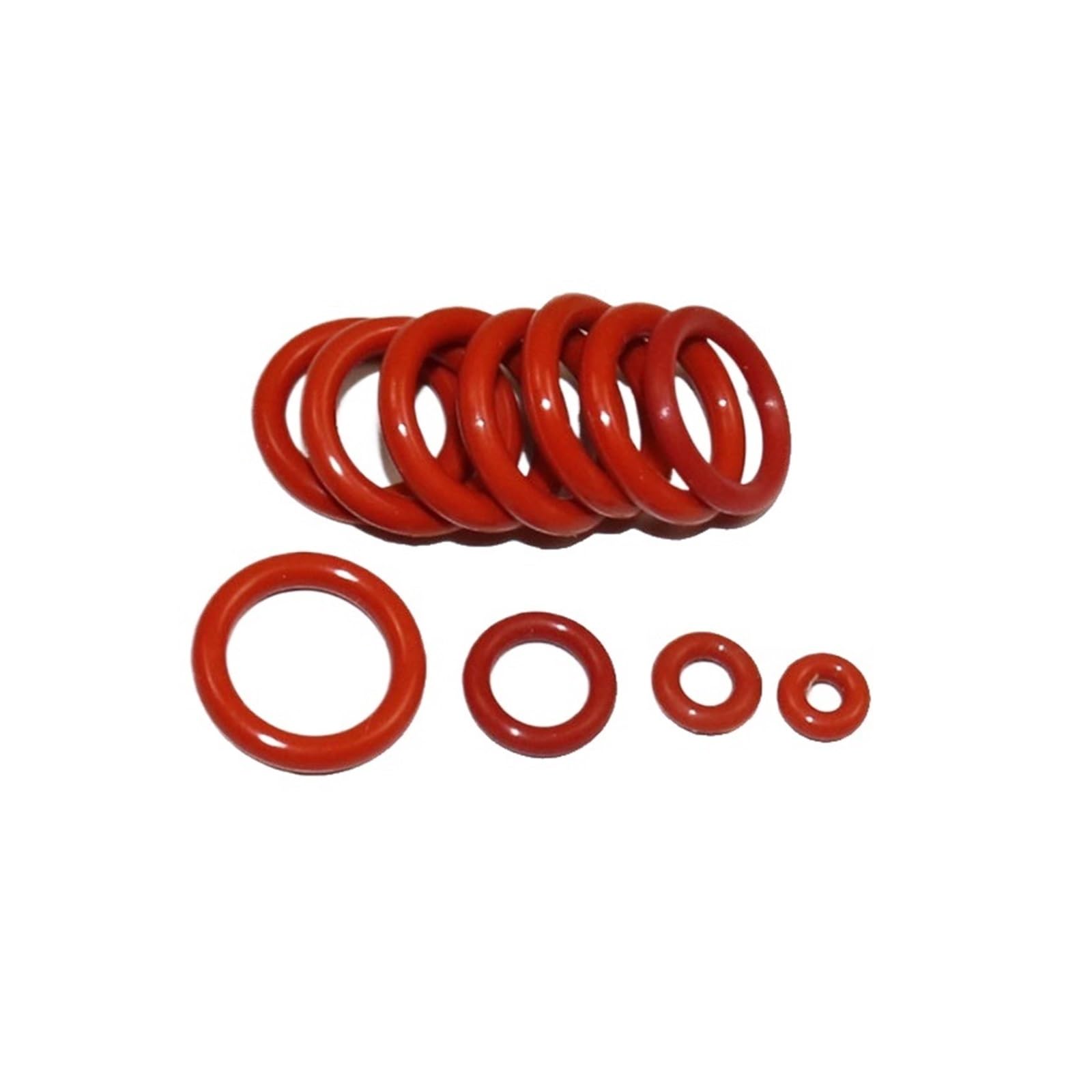 UWUKCJOKQ Tichkness 1.8mm Silicone Rubber Sealing O Ring Oil Seal Water Gasket Washer Pack of 100Pcs ID .6mm - 26.5mm(Rosso,ID 8.5MM-1.8MM)