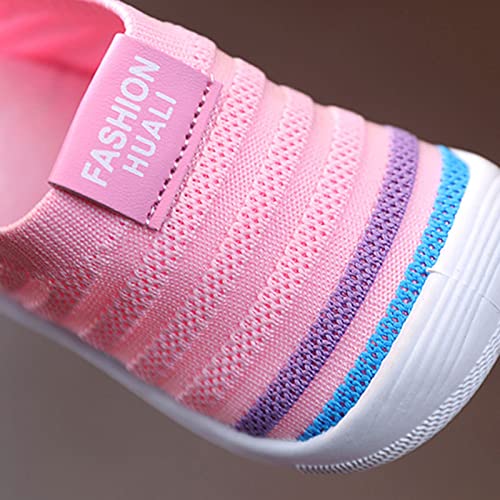 Tênis infantil fofo de malha infantil meninos meninas tênis antiderrapante leve bebê menina sapatos