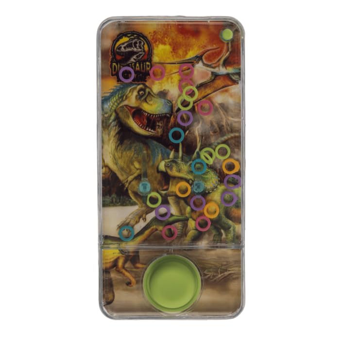 MIBANDERA Mini Water Games Water Games Ring Water Games for Girls Boys Travel Skill Game Water Gem Aqua Play (Dinosaur Skill - T-Rex)
