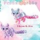 MXYZQDE 2Stück 16CM 3D Printed Cat Toy,3D Tiere,3D Spielzeug,Süße und Bunte Katze, Agiler Langer Schwanz,Geeignet Für Gelenkige Plüsch Spielzeug Geschenk Katze Enthusiasten.