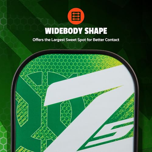 Image of Onix Graphite MOD Z5 Carbon Fiber Pickleball Paddle with Wide-Body Shape. Honeycomb Core, Graphite Face & Cushion Comfort Pickleball Paddle Grip