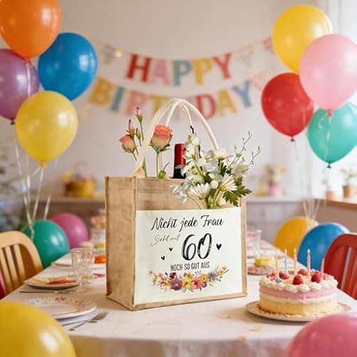 LERANXIN Elegante bolso de Yute Natural para Regalo - bolso Personalizada con Mensaje Empoderador 35x30x14 cm | Tote Bag Icónico Mujer Nacida 1965 - bolsos Regalo Premium Celebración Atemporal | Ya disponible en tu tienda friki favorita! En mundofriki.es!