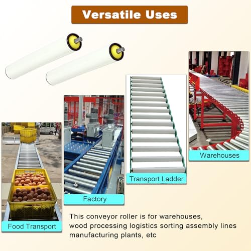 Rodillos industriales sin potencia con giro fluido de PVC para transporte suave D-32 mm 4