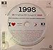RetroCo I Love 1998 Greeting Card and 1998 Chart Hits Compilation CD