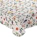 Lintex Enchanted Garden Flannel Backed Vinyl Tablecloth Indoor Outdoor 52-Inch by 52-Inch Square