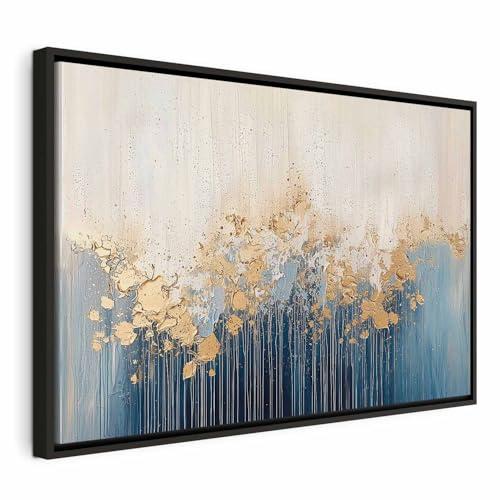 murando - Quadro in Rilievo Acrilico Linee Dorate Lusso 120x80 cm 1 Pezzo su Tela XXL Grande - Quadri Moderni Soggiorno - Stampe da Parete Moderno - Stampa Artistica Dipinta a Mano a-H-10176-b-a