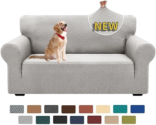 XINEAGE 1 Piece Velvet Couch Covers for 3 Cushion Couch Living Room High Stretch Sofa Cover Pets Dogs Friendly Anti Slip Thickened Slipcovers Furniture Protector (3 Seater, Blackish Green)