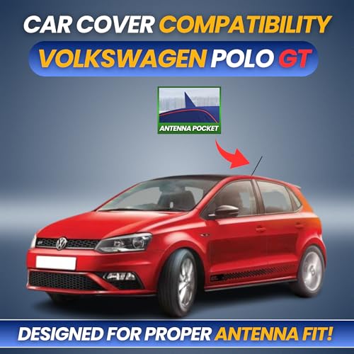 Image of Car Cover for Volkswagen Polo GT 2010-2026 | 100% Waterproof Heavy-Duty 3-Layer Body Cover | All-Weather Rain, UV, Sun & Dust Protection | Custom Fit | Mirror & Antenna Pockets | Navy Blue