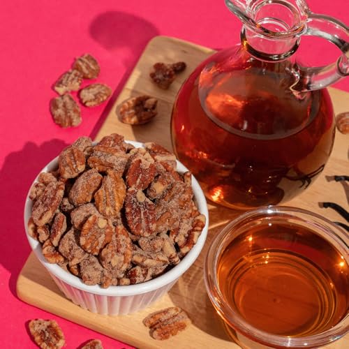 Image of Earthside Farms Maple Cinnamon Pecans Snack Packs, No Sugar Added Candied Pecans Keto Low Carb Snacks, Vegan Gluten Free Non-GMO, 1oz Snack Packs, 6 Count