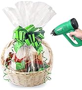 Morepack Shrink Wrap Basket Bags,10 Pieces 18x22 Inches Clear PVC Shrink Wrap Bags for Gift Basket